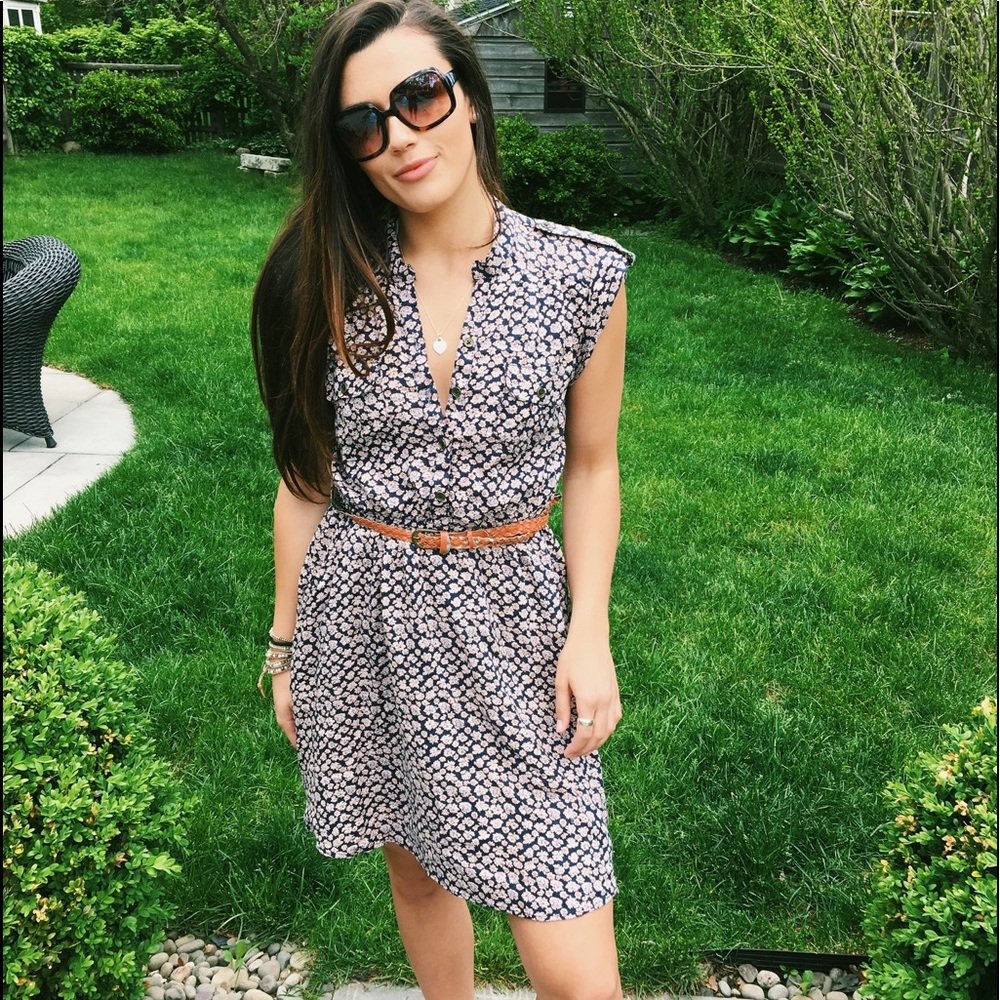 Angie Floral Collard Dress